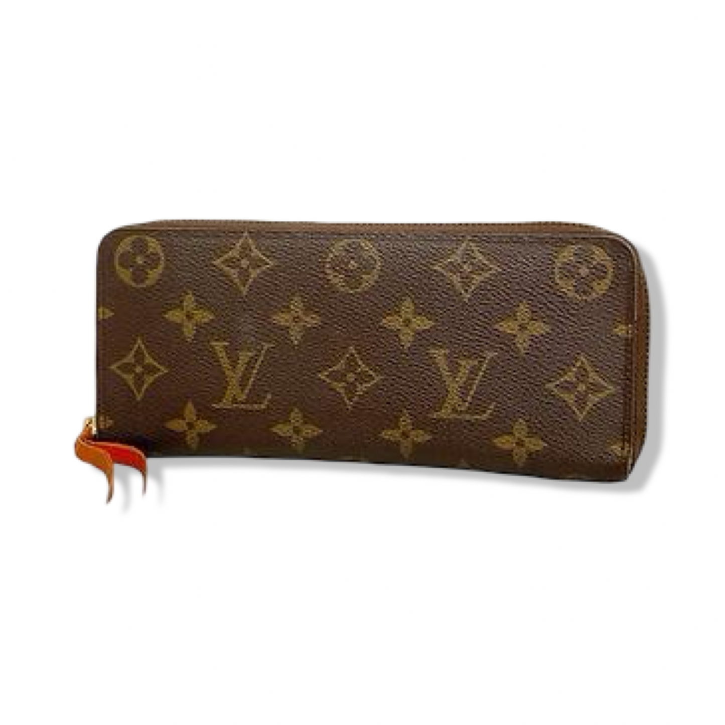 Pre-Owned Louis Vuitton Clemence Wallet Monogram Canvas with Orange Interior - LV2043