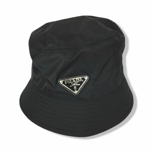 Pre-Owned Prada Black Bucket Hat - Size M - P1045