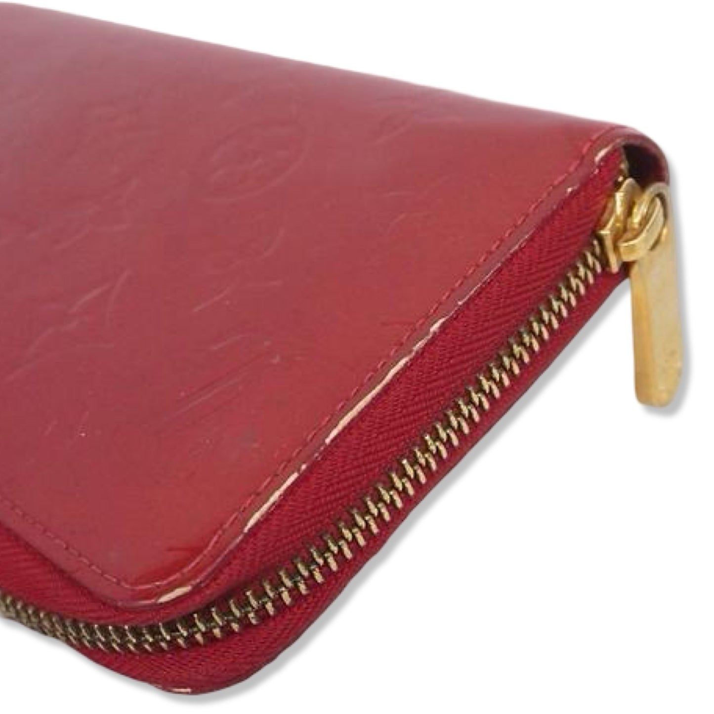 Pre-Owned Louis Vuitton Red Vernis Zippy Wallet - LV1814