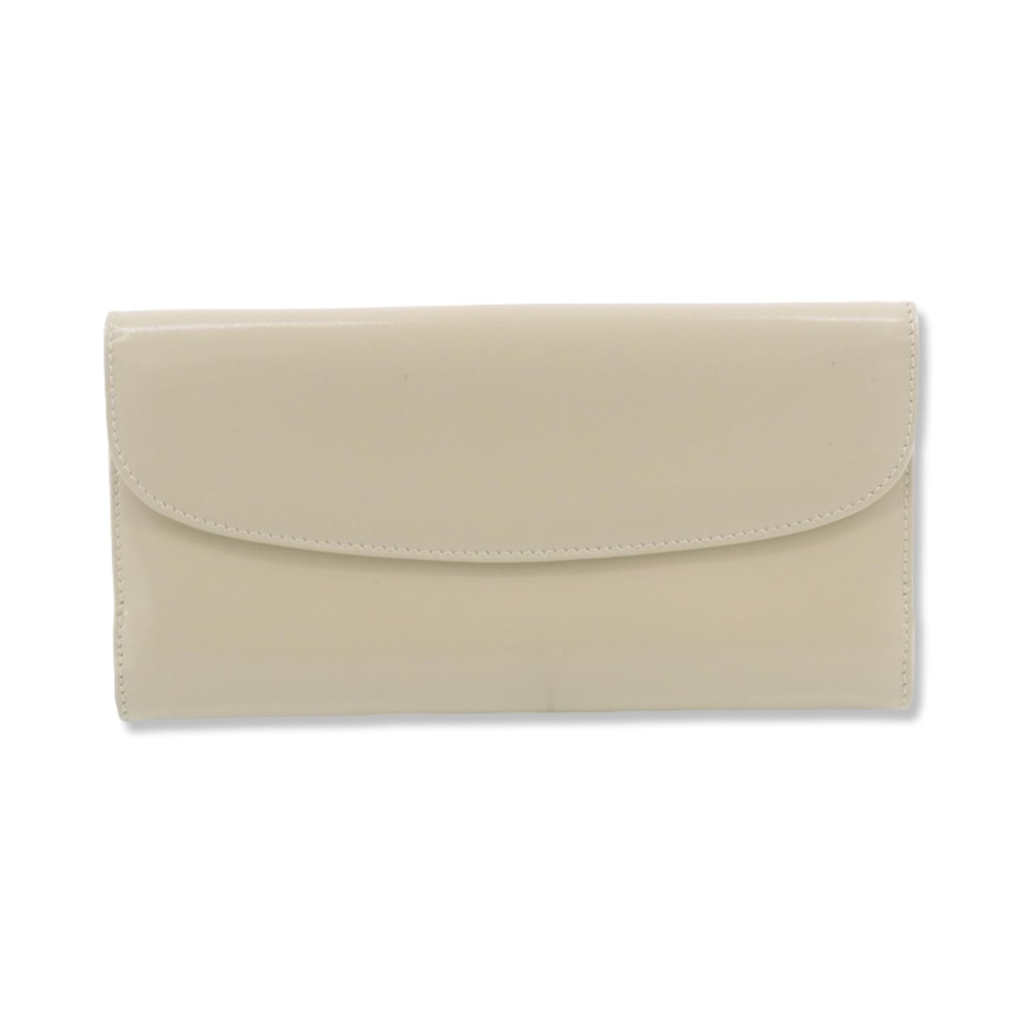 Pre-Owned Gucci Patent Leather Long Beige Wallet - G1099