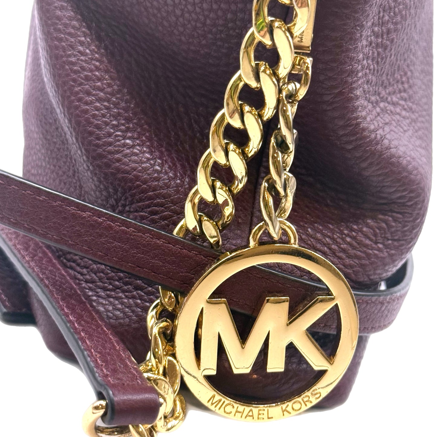 Pre-Owned Michael Kors Leather Burgundy Crossbody Bag - MK1004