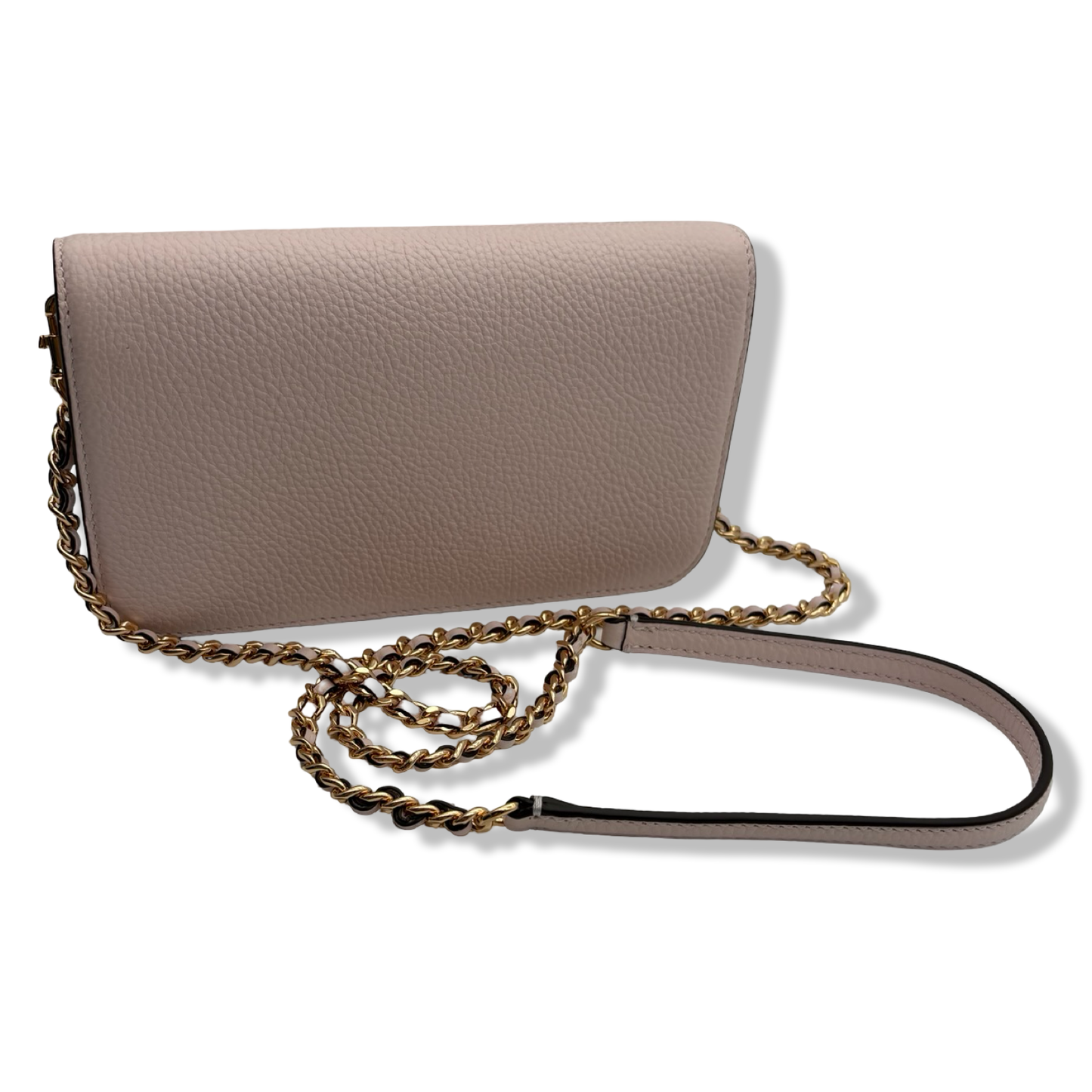 Pre-Owned Tory Burch Women's Britten Chain Wallet with Wristlet (Delicate Pink) - B0F4NZ8T4P