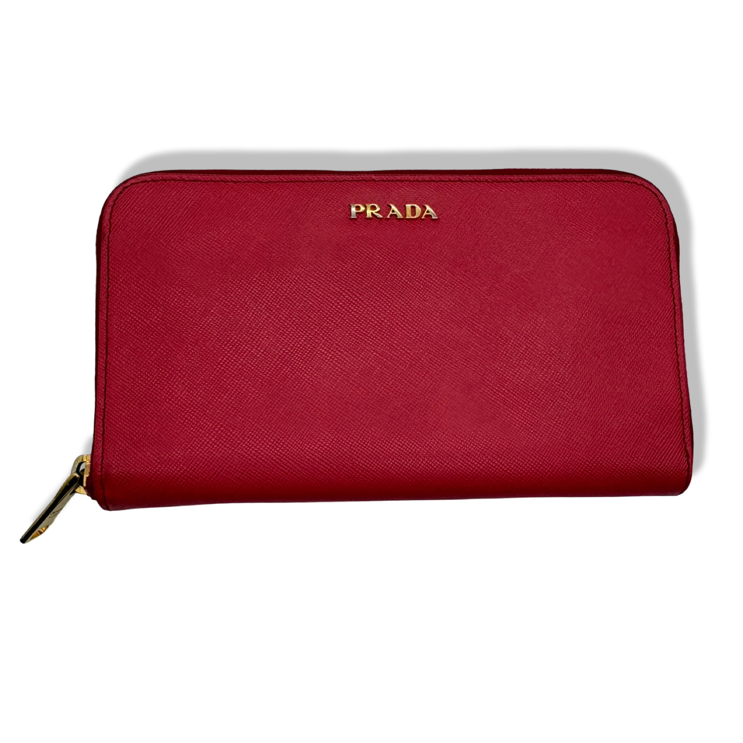 Pre-Owned Prada Saffiano Leather Zip Around Wallet - P1039