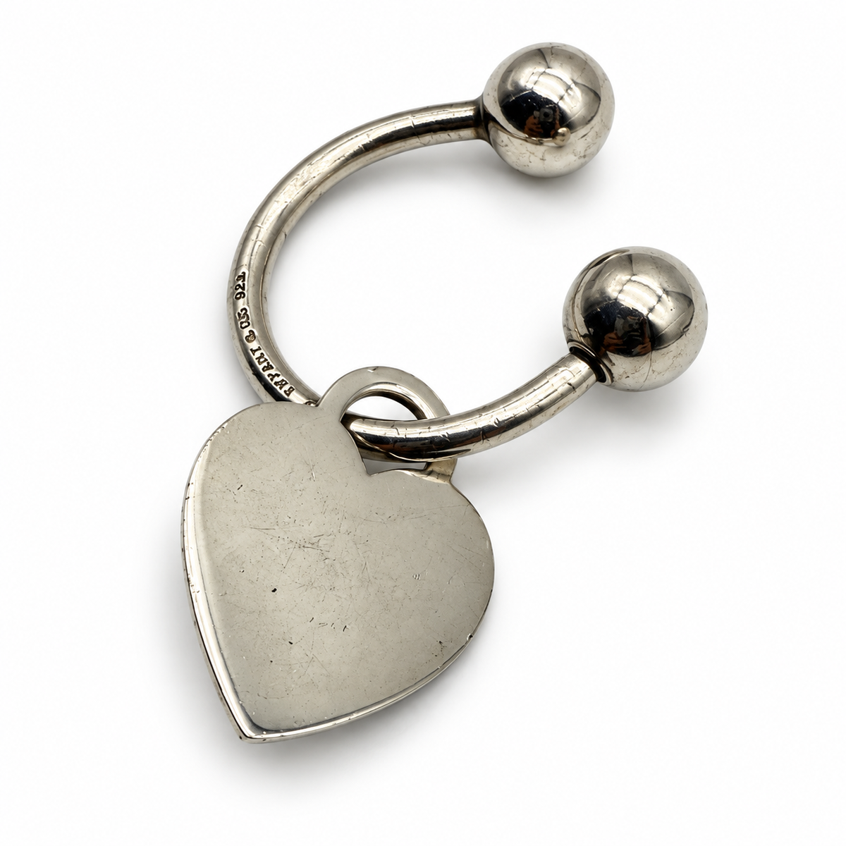 Pre-Owned Tiffany & Co Sterling Silver Return to Tiffany Heart Key Ring - TIF1068