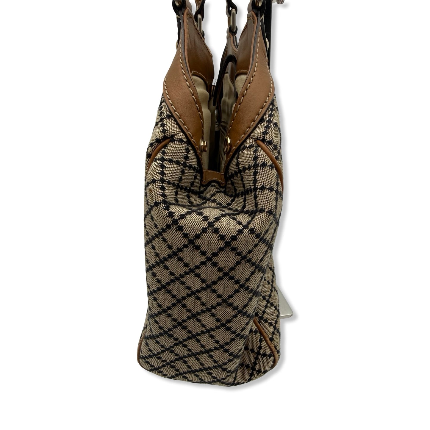 Pre-Owned Gucci Diamante Canvas Top Handle Bag - G1192