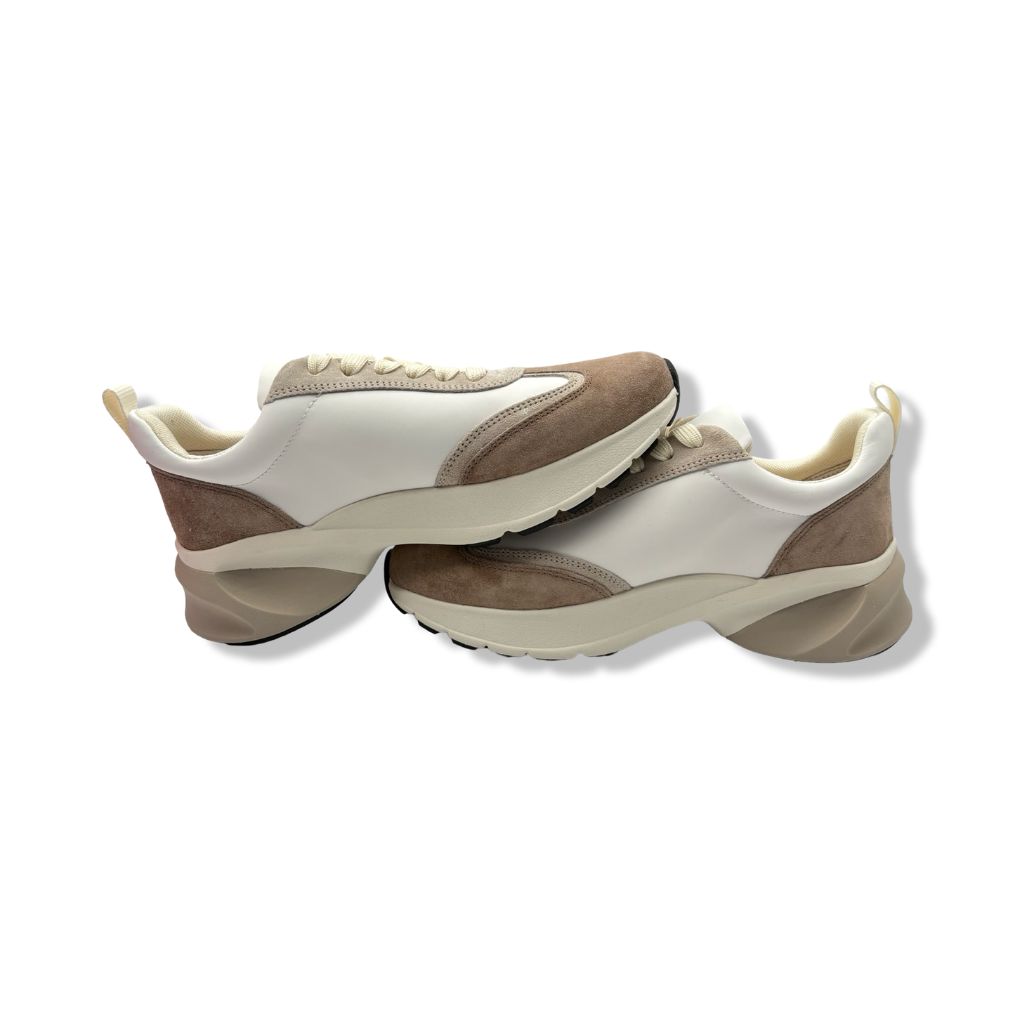 Pre-Owned Tory Burch Women's Good Luck Trainer Sneakers, White/New Ivory/Cerbiatto