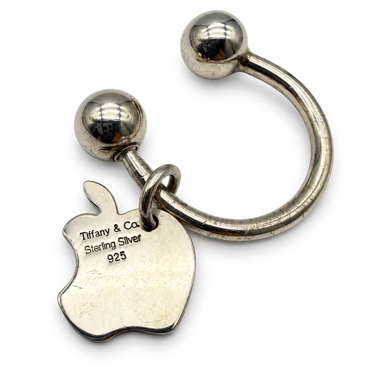 Pre-Owned Tiffany & Co Sterling Silver Tiffany Apple Key Ring - TIF1071