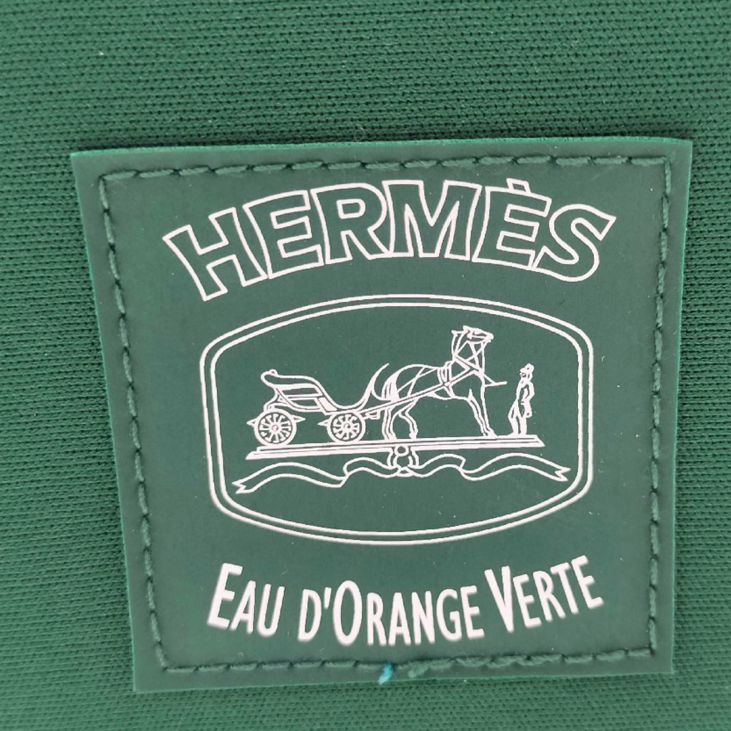 Pre-Owned Hermes Eau de Ranger Velt Green x Orange Pouch - HER1030
