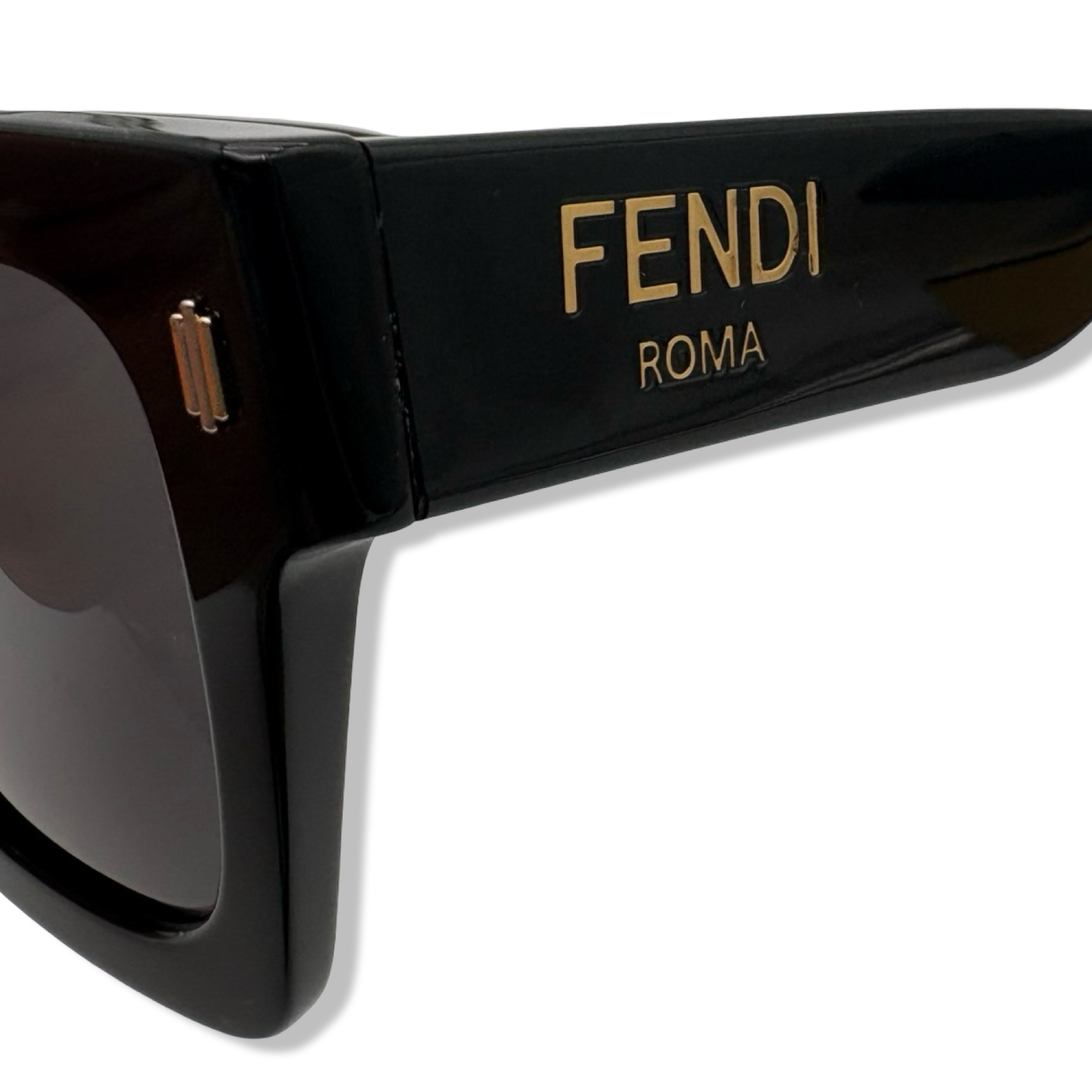 Pre-Owned Fendi Shiny Black Frame Sunglasses - FEN1038