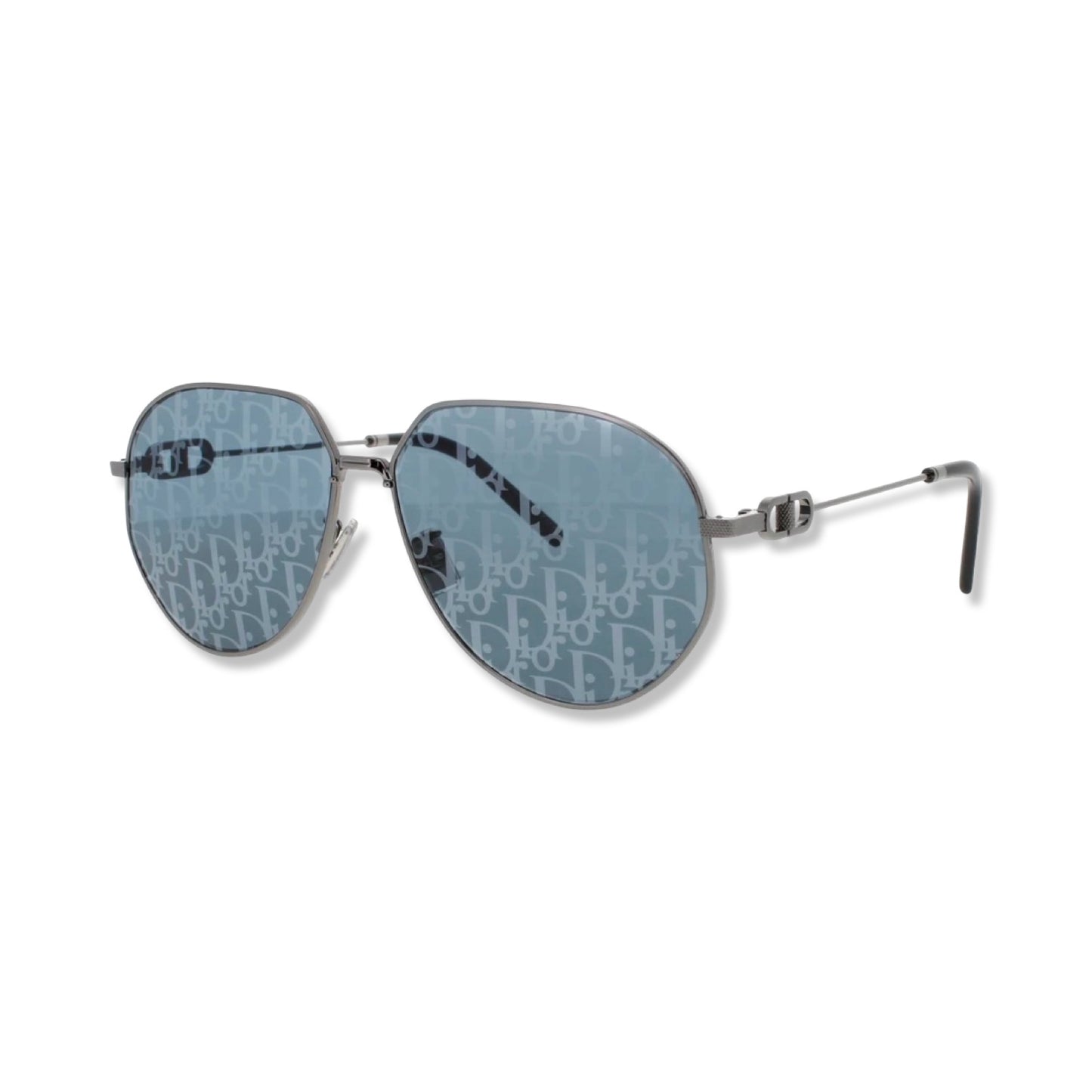 Pre-Owned Dior CD Link Shiny Dark Ruthenium Sunglasses - DIO1089