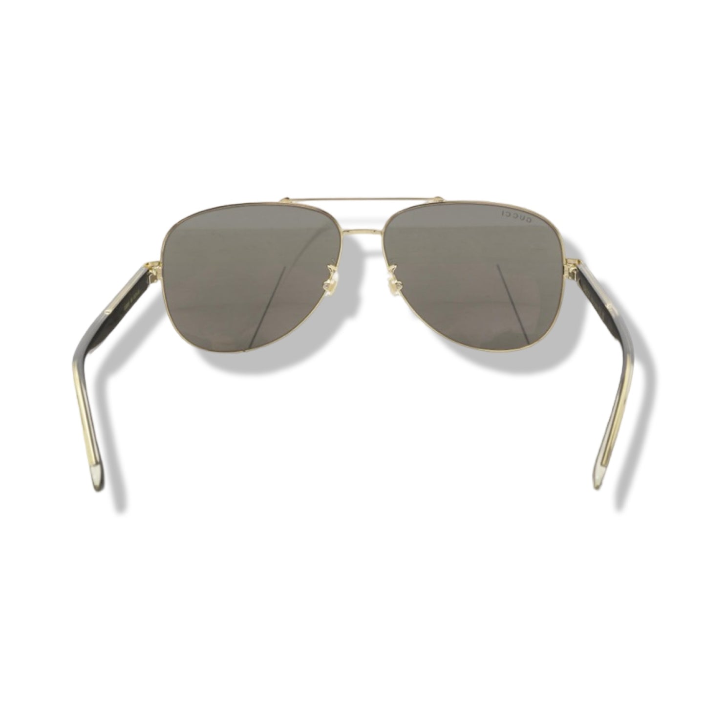 Pre-Owned Gucci Aviator Gold with Red and Green Sunglasses - G1043