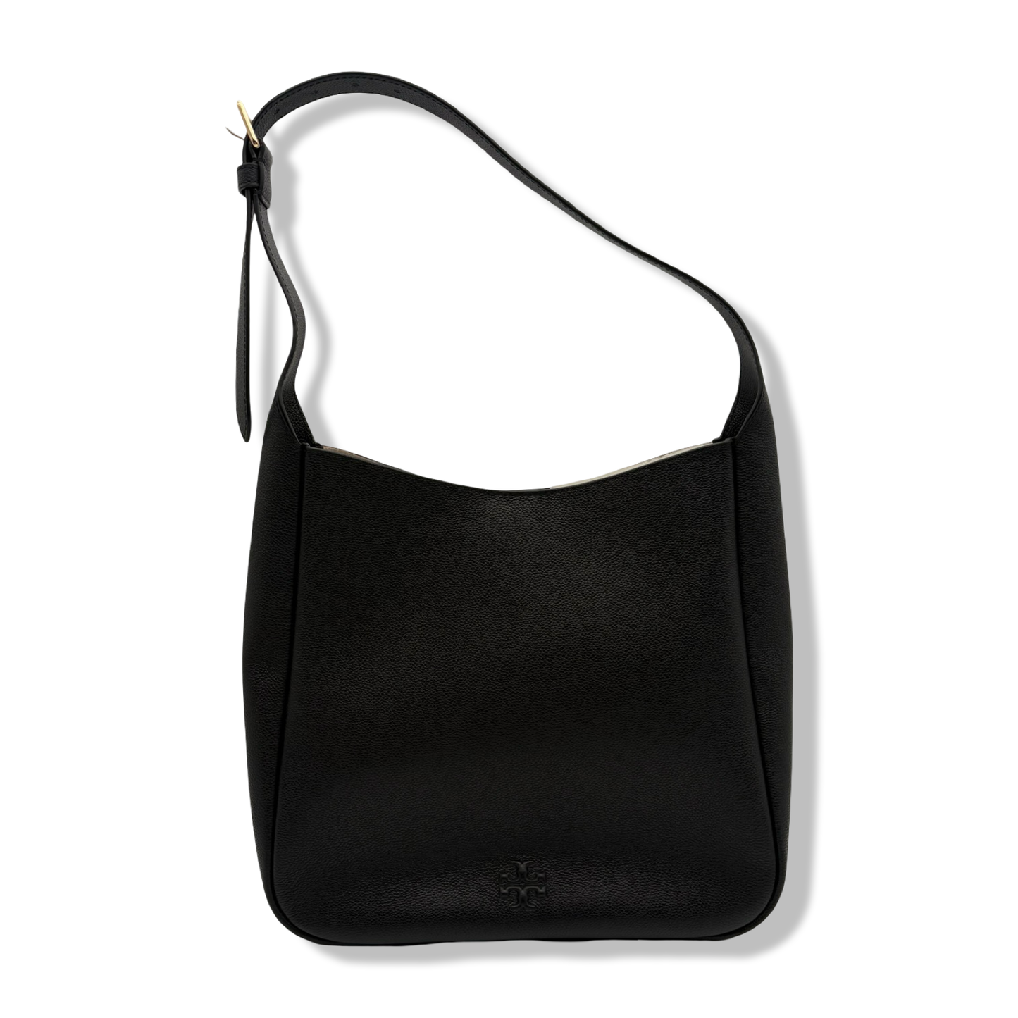 Pre-Owned Tory Burch Women's Pebbled Leather Thea Slouchy Shoulder Bag (Black) - B0F82V5T4B