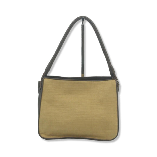Pre-Owned Bottega Veneta Raffia and Leather Shoulder Bag - BV1003
