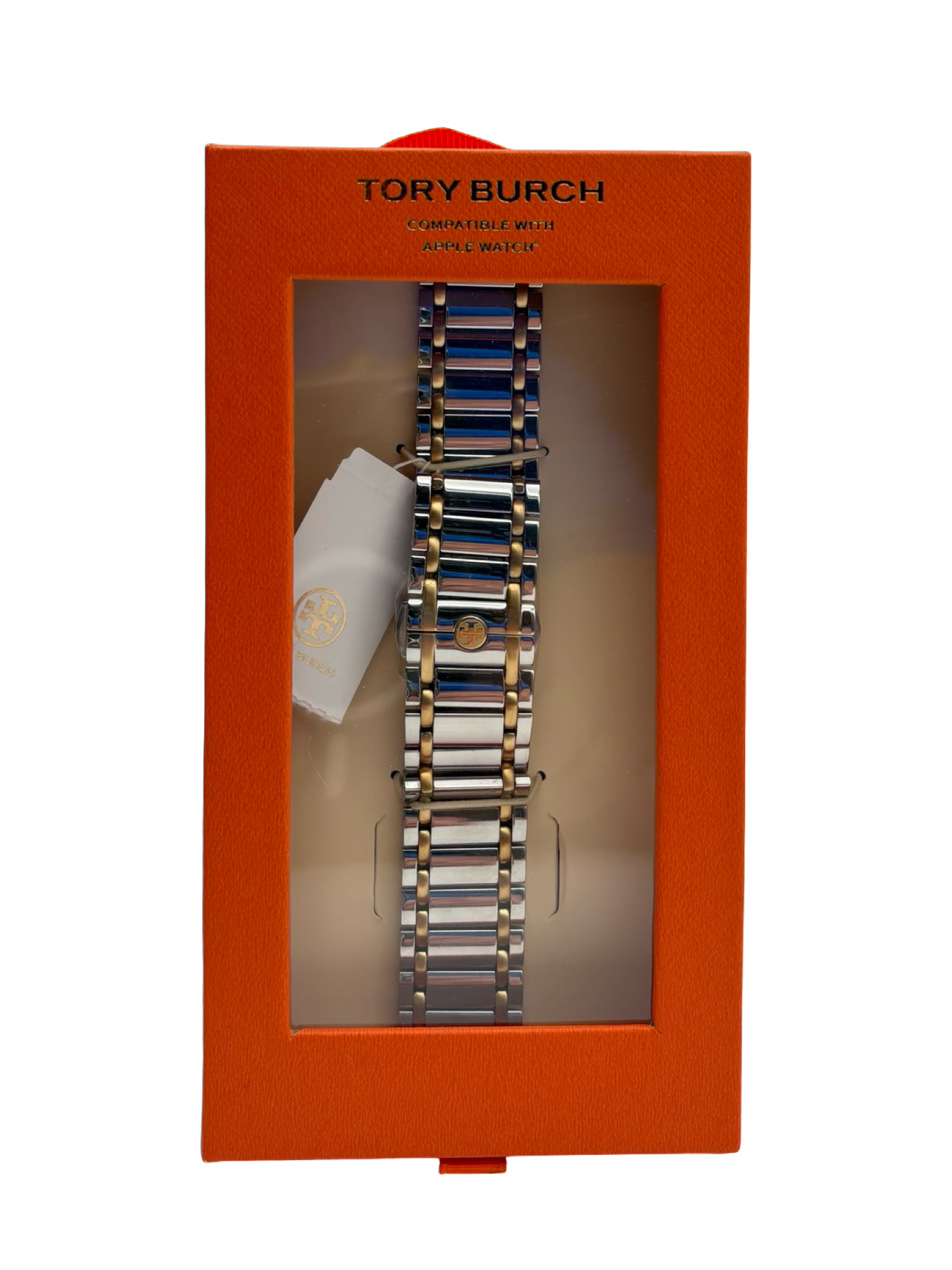 Pre-Owned Tory Burch Miller Two-Tone Stainless Steel Band for Apple Watch®, 38mm/40mm/41mm)