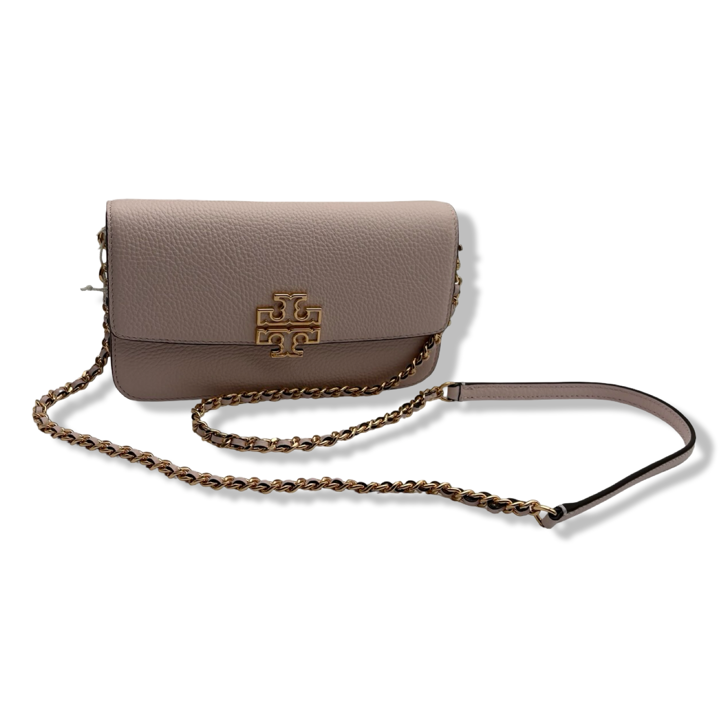 Pre-Owned Tory Burch Women's Britten Chain Wallet with Wristlet (Delicate Pink) - B0F4NZ8T4P
