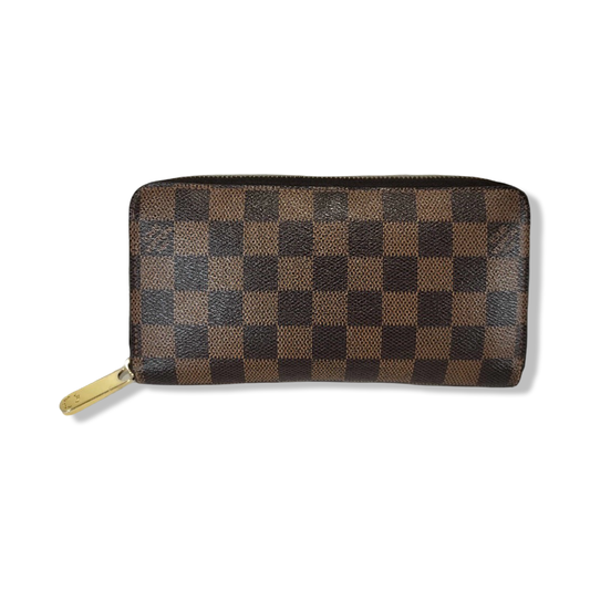 Pre-Owned Louis Vuitton Damier Ebene Canvas Zippy Wallet ** MI Initials** - LV2099