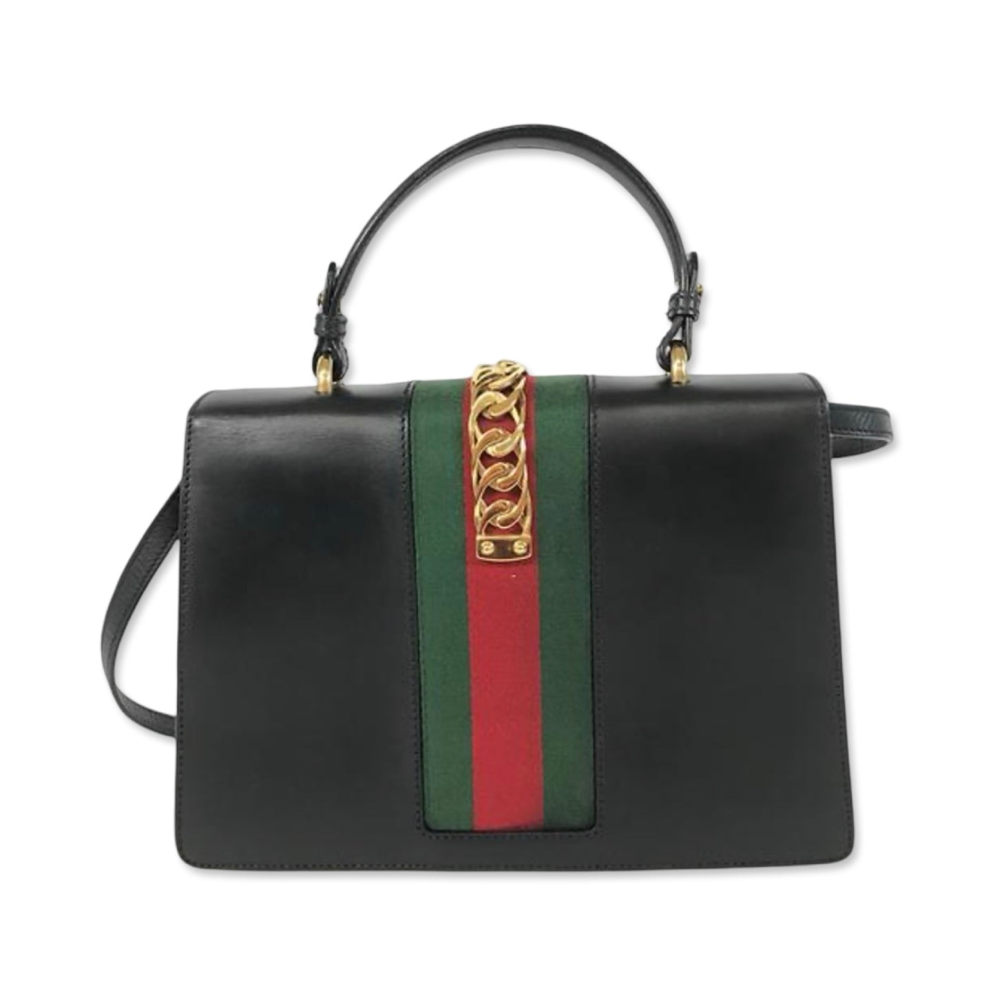 Pre-Owned Gucci Leather Sylvie Shoulder Bag - G1148