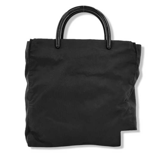 Pre-Owned Prada Top Handle Black Nylon Bag - P1048