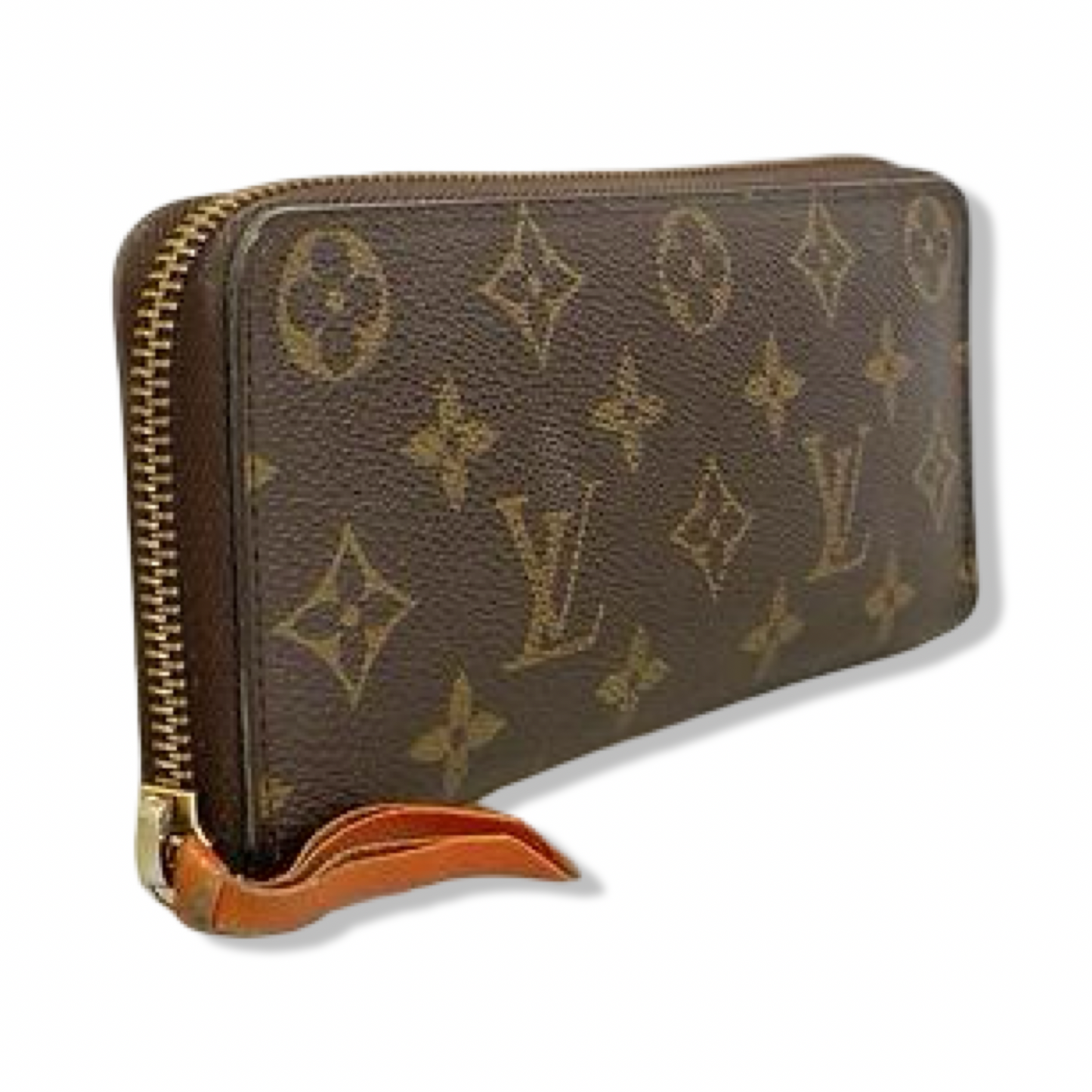 Pre-Owned Louis Vuitton Clemence Wallet Monogram Canvas with Orange Interior - LV2043