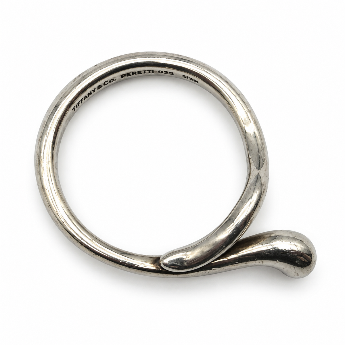 Pre-Owned Tiffany & Co Sterling Silver Elsa Peretti Vintage Teardrop Ring - Size 4 - TIF1072