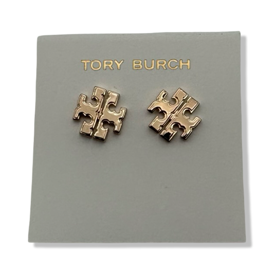 Pre-Owned Tory Burch Women's Large Logo Stud Earrings (Tory Gold) - B0C5F4PN9T
