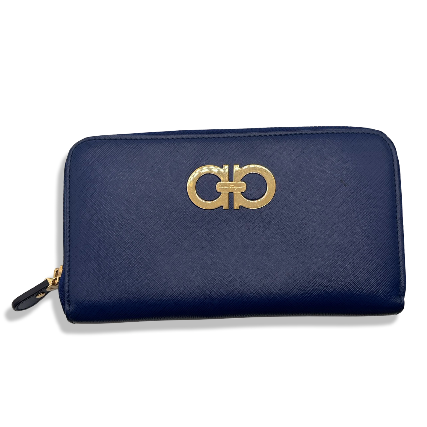 Pre-Owned Salvatore Ferragamo Leather Blue Wallet - FER1006