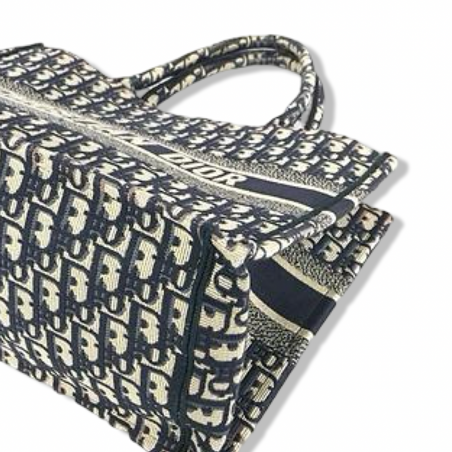 Pre-Owned Dior Oblique Canvas Medium Book Tote - Navy - DIO1079