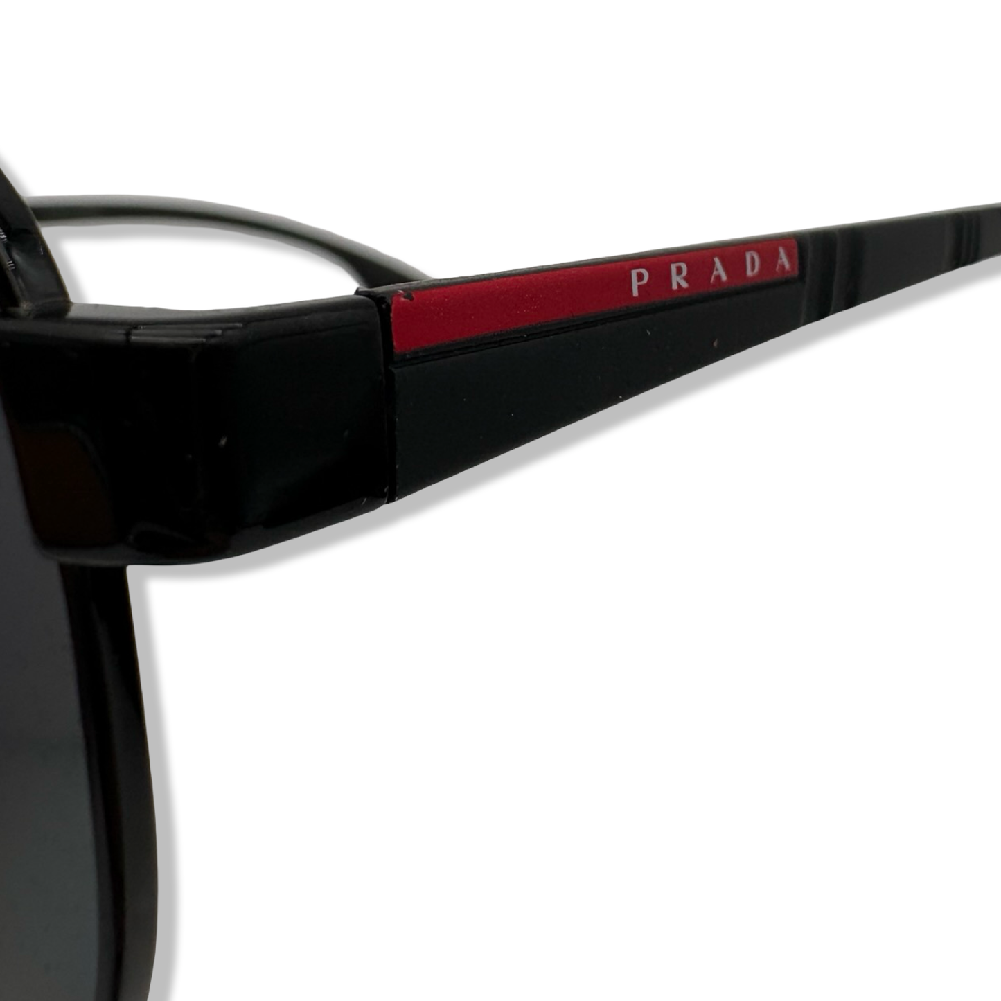 Pre-Owned Prada Men's Sunglasses Shiny Black Frame - P1047
