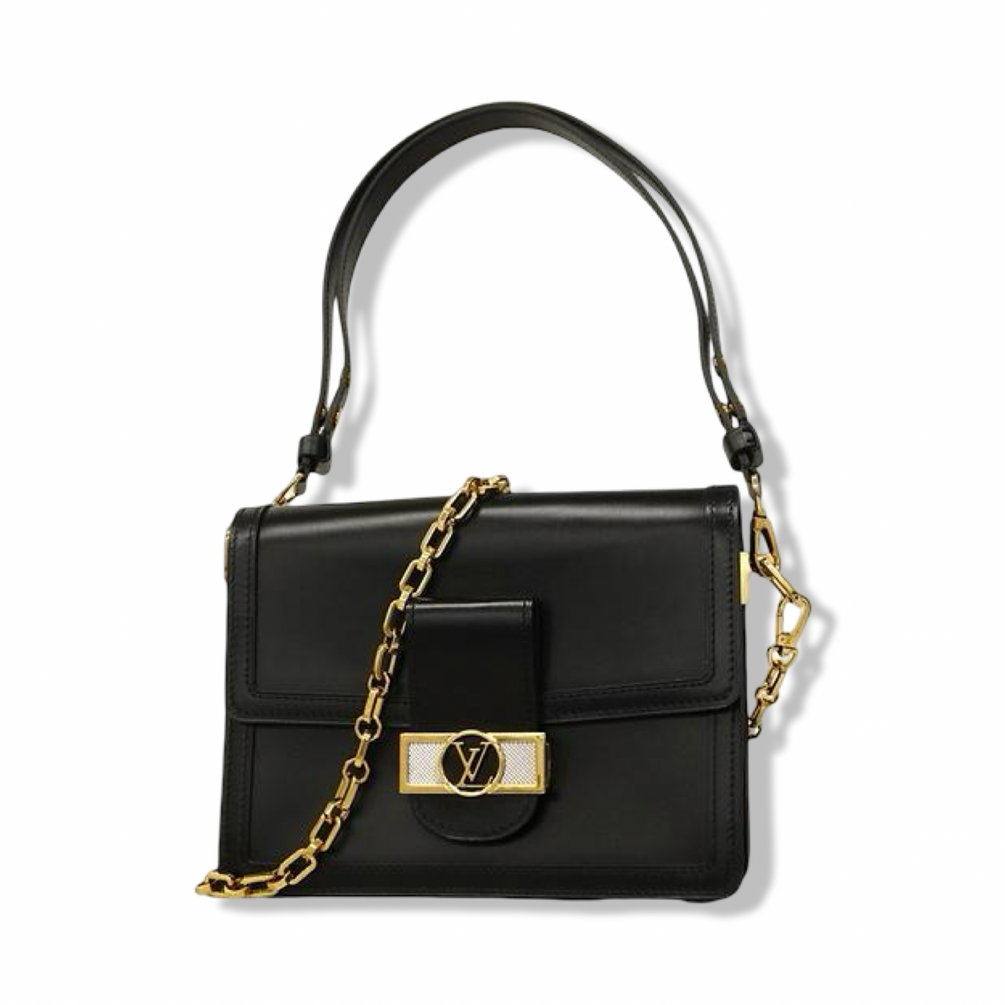 Pre-Owned Louis Vuitton Dauphine MM Black Leather - LV2002