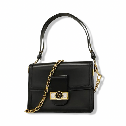 Pre-Owned Louis Vuitton Dauphine MM Black Leather - LV2002