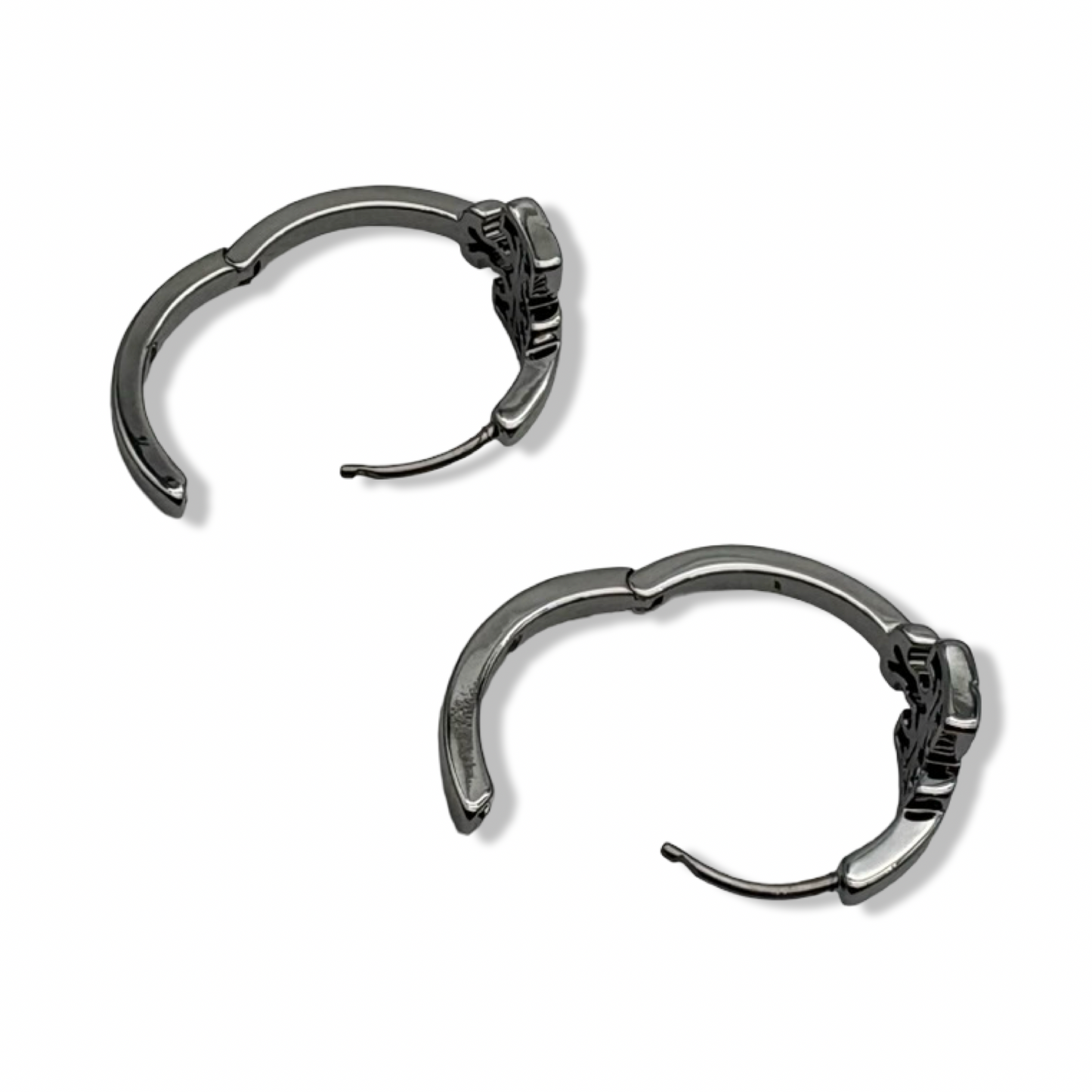 Pre-Owned Tory Burch Britten Hoop Earrings 154591 in Tory Silver 022 - B0CPKWLRSP