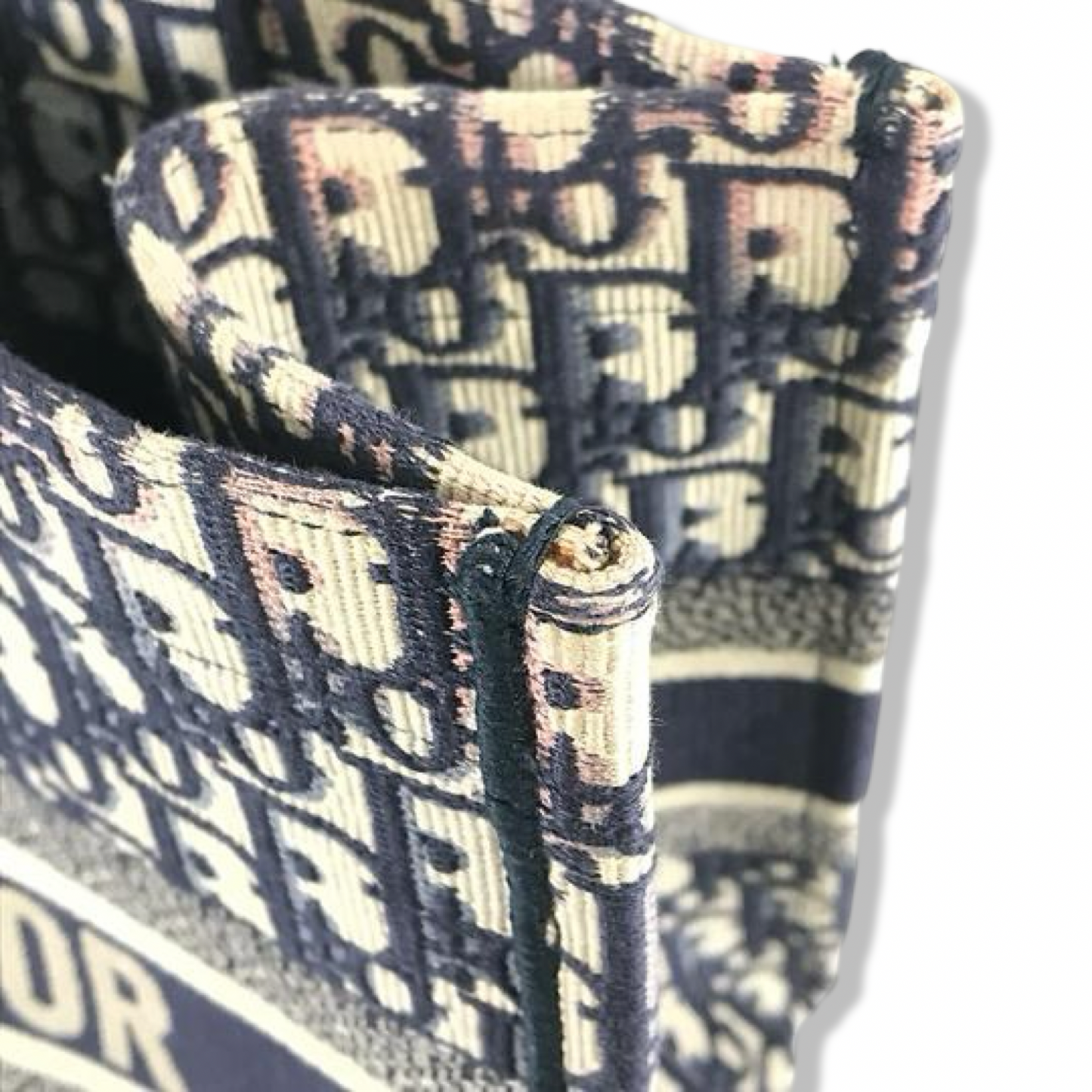 Pre-Owned Dior Oblique Canvas Medium Book Tote - Navy - DIO1079