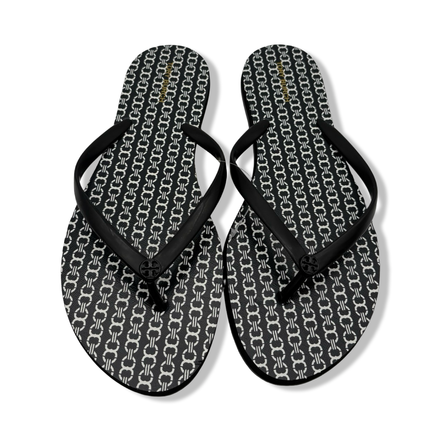 Pre-Owned Tory Burch Women's Chelsea Flip Flop Sandals (Black Gemini Link)