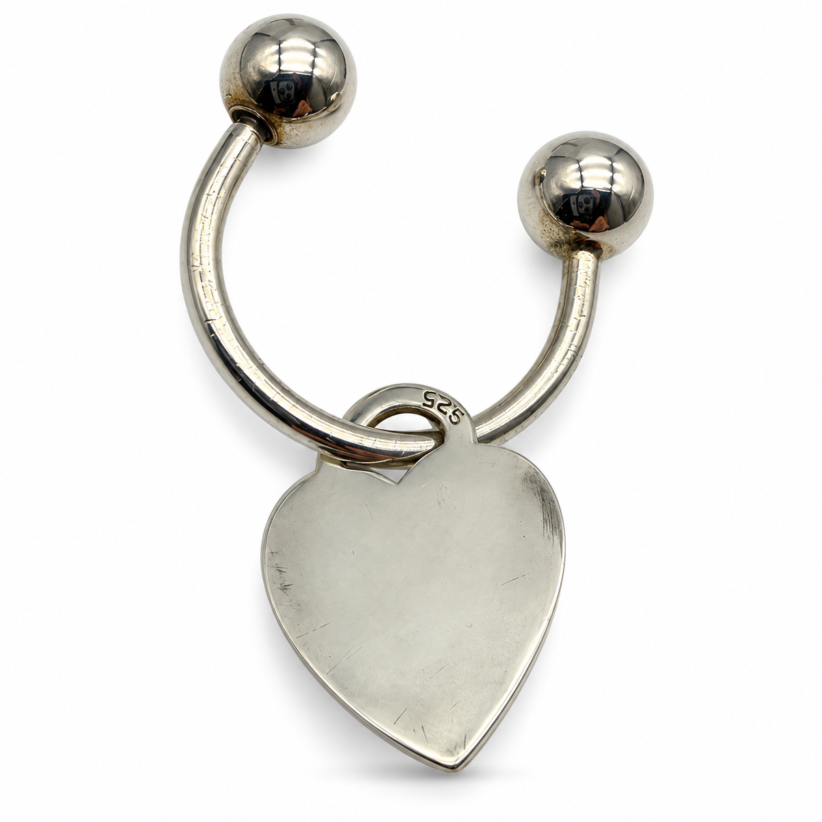 Pre-Owned Tiffany & Co Sterling Silver Return to Tiffany Heart Key Ring - TIF1067