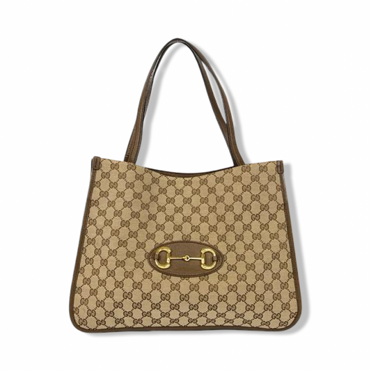 Pre-Owned Gucci Canvas Horsebit 1955 Tote Bag - G1196