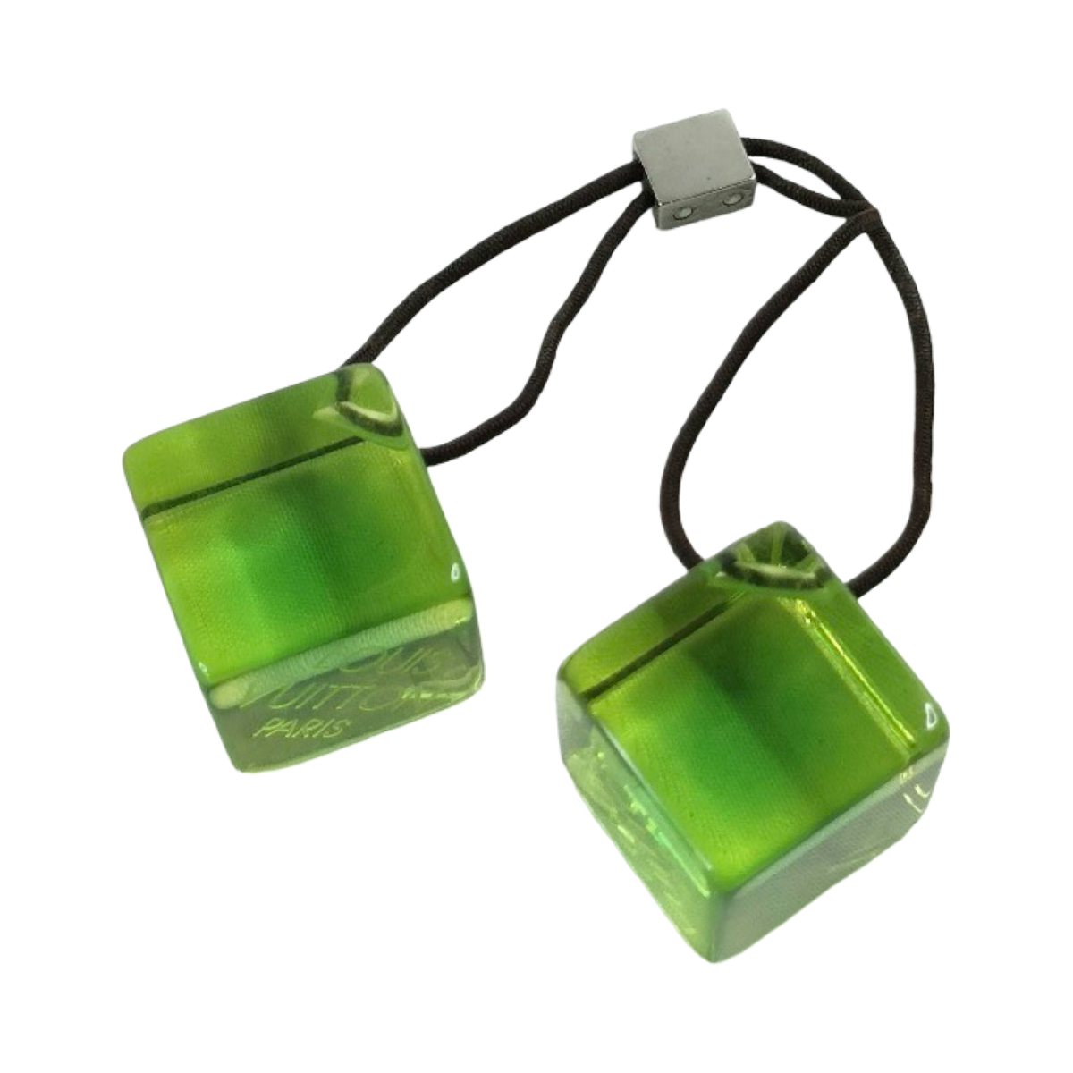 Pre-Owned Louis Vuitton Cube Logo Green Hair Tie - LV2104