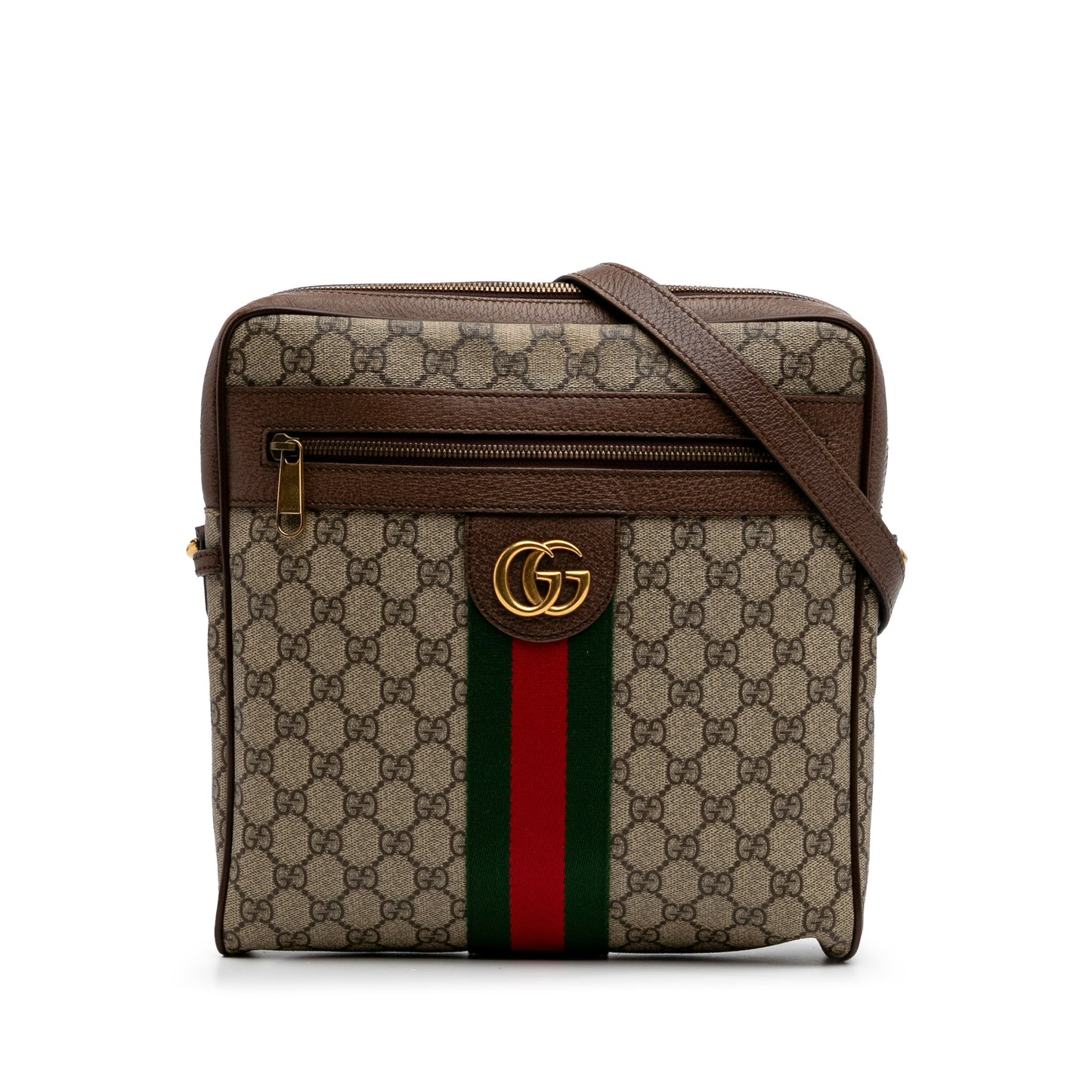 Pre-Owned Gucci Medium GG Supreme Canvas Ophidia Crossbody - G1069