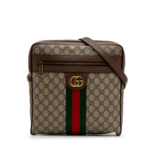 Pre-Owned Gucci Medium GG Supreme Canvas Ophidia Crossbody - G1069