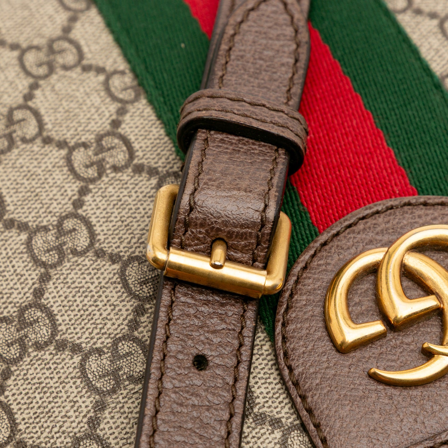 Pre-Owned Gucci Medium GG Supreme Canvas Ophidia Crossbody - G1069