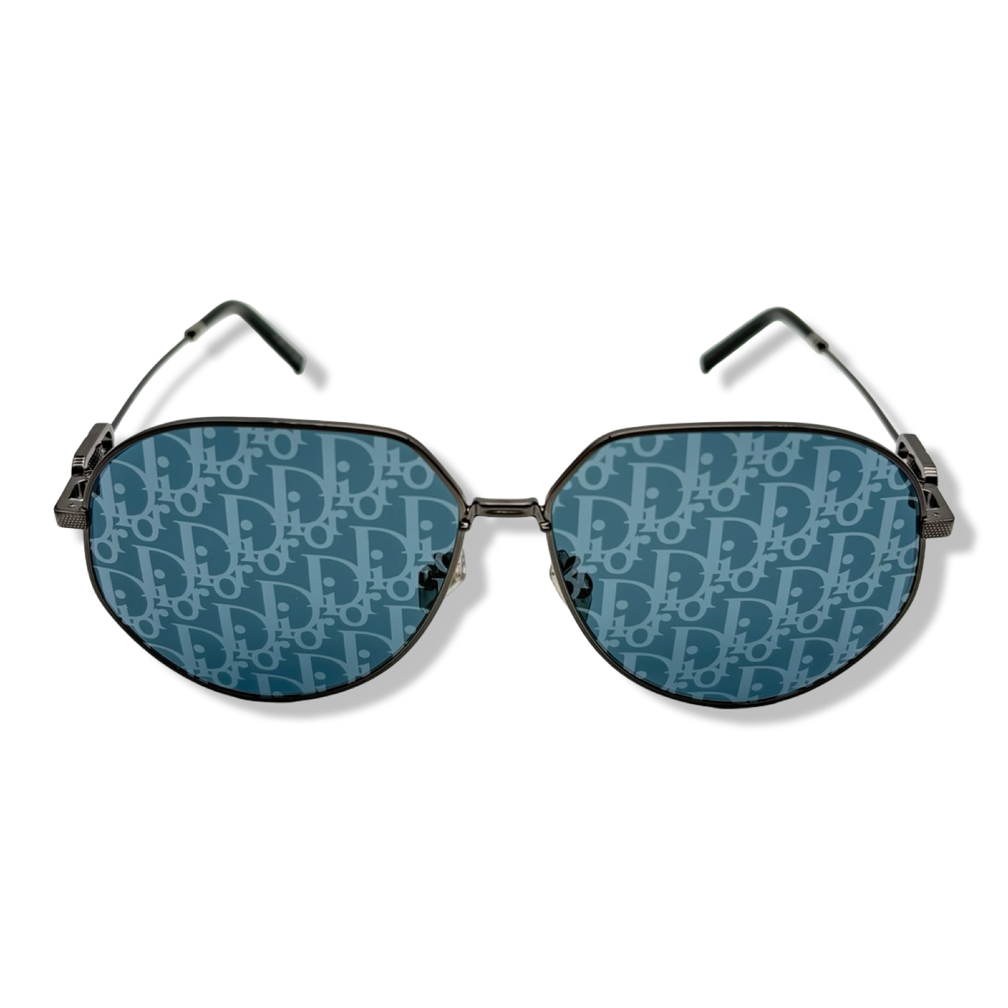 Pre-Owned Dior CD Link Shiny Dark Ruthenium Sunglasses - DIO1089