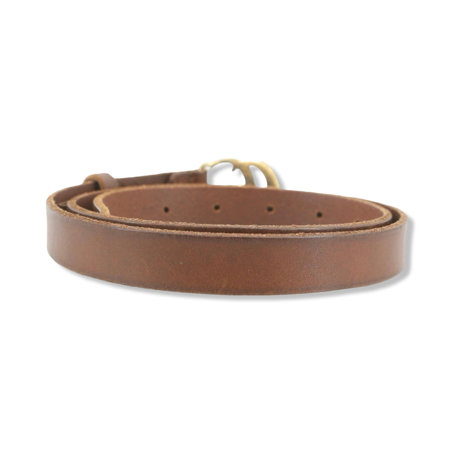 Pre-Owned Gucci Brown Thin Belt - Size 85 - G1195