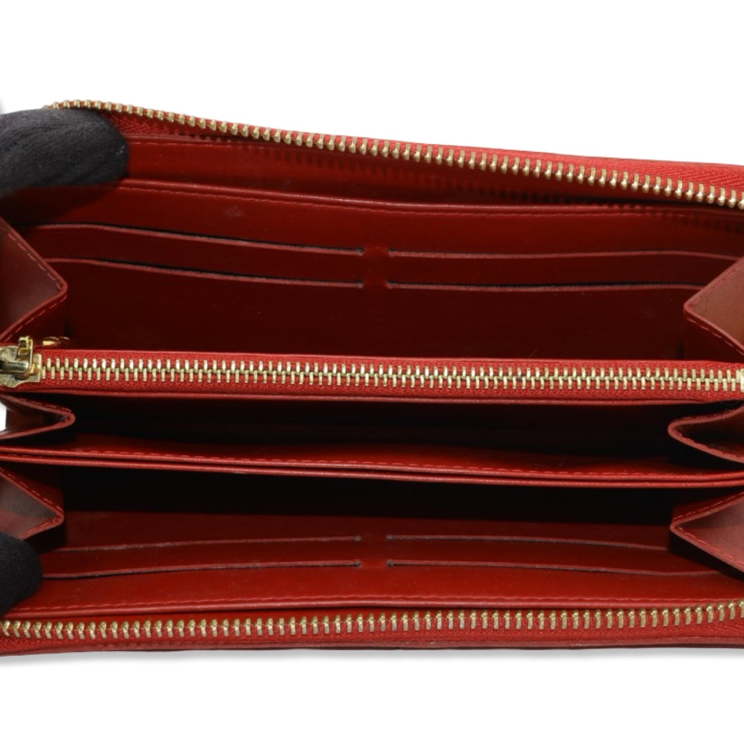 Pre-Owned Louis Vuitton Red Vernis Zippy Wallet - LV1318