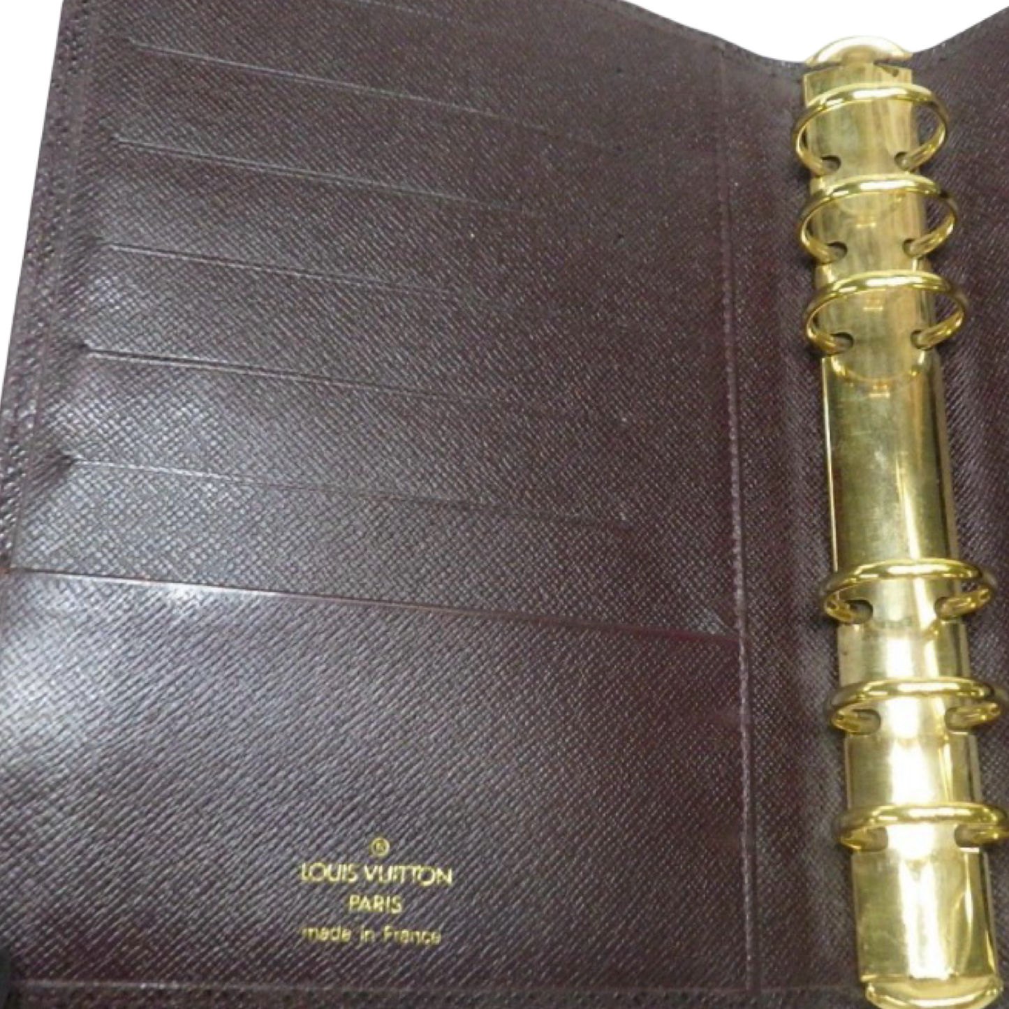 Pre-Owned Louis Vuitton Taiga Leather Burgundy Medium Ring Agenda - LV1992