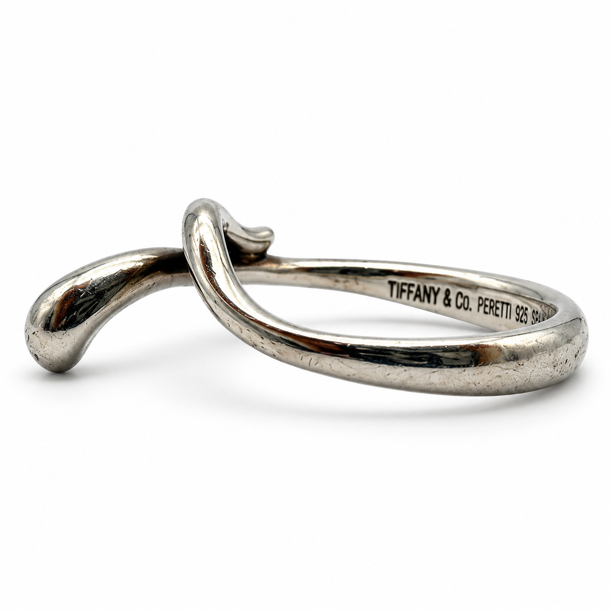 Pre-Owned Tiffany & Co Sterling Silver Elsa Peretti Vintage Teardrop Ring - Size 4 - TIF1072