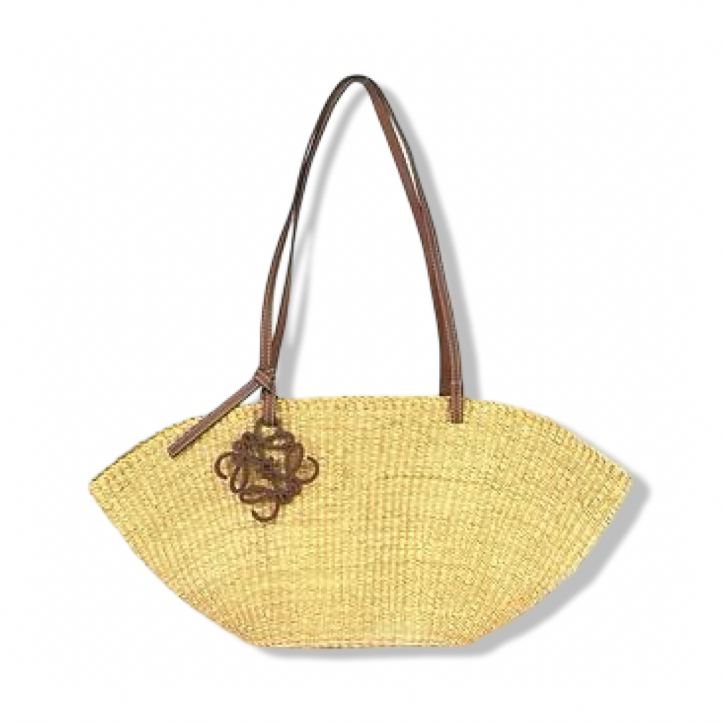 Pre-Owned Loewe Anagram Raffia Shell Basket Tote Bag Small - LOE1012