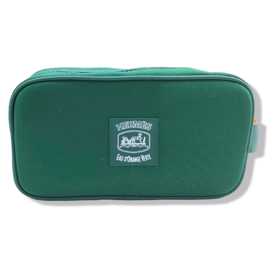 Pre-Owned Hermes Eau de Ranger Velt Green x Orange Pouch - HER1030