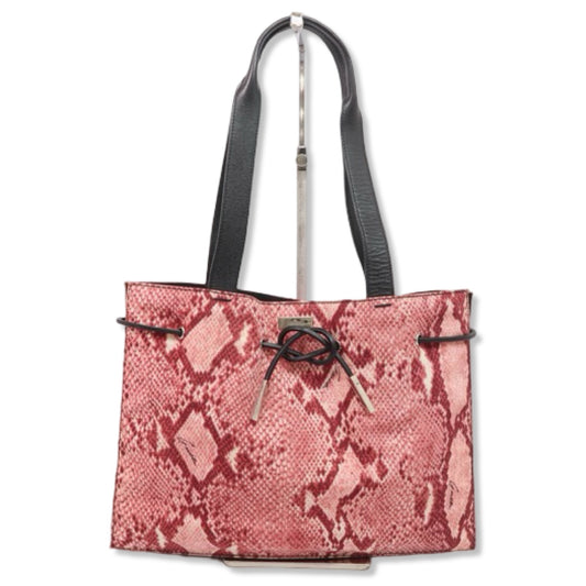 Pre-Owned Gucci Canvas Pink Snakeskin Shoulder Bag - G1103