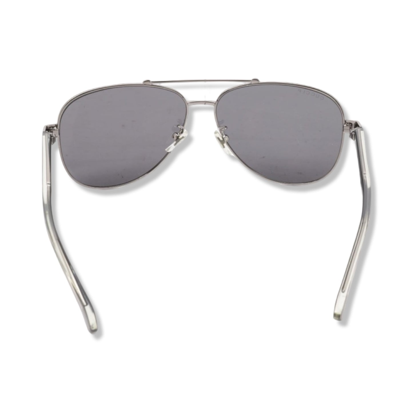Pre-Owned Gucci Aviator Black and Silver with Red and Green Polarized Sunglasses - G1055