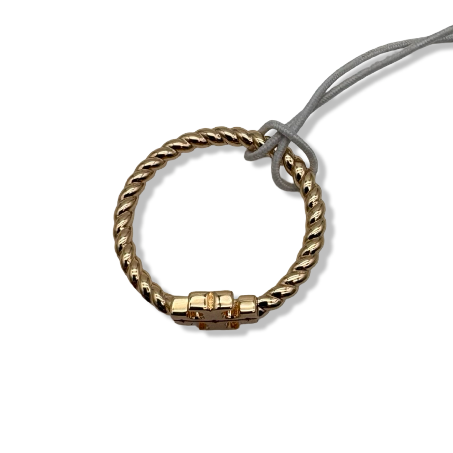 Pre-Owned Tory Burch Textured Rope Ring (Gold Tone, 7) - B0FLWWNXCL