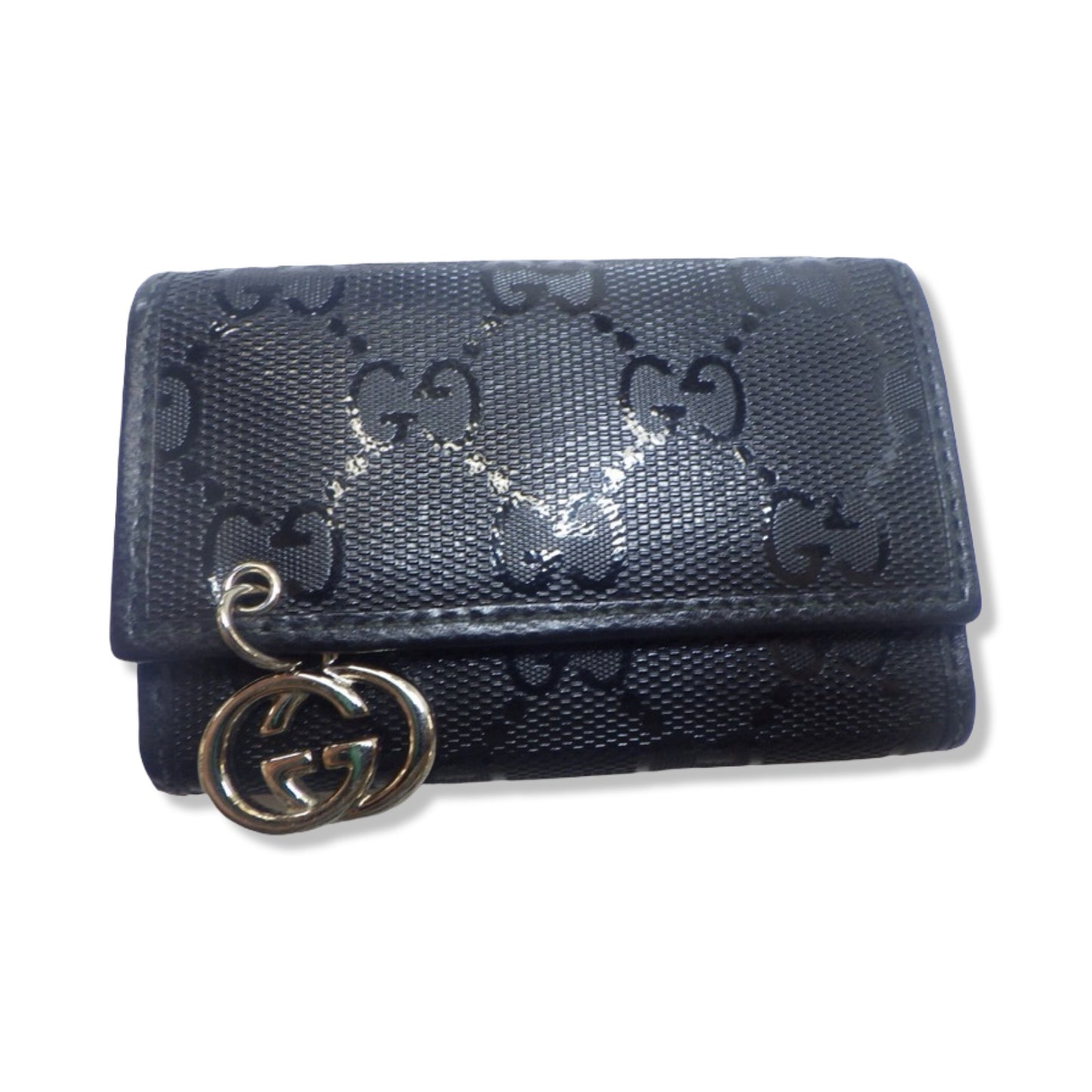 Pre-Owned Gucci GG Supreme Canvas Key Holder with GG Charm - G1097